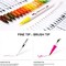 Ohuhu Markers for Adult Coloring Books: 36 Colors Coloring Markers Dual Tips Fine & Brush Pens Water-Based Art Markers for Kids Adults Drawing Sketching Bullet Journal Non-bleeding - Maui - White